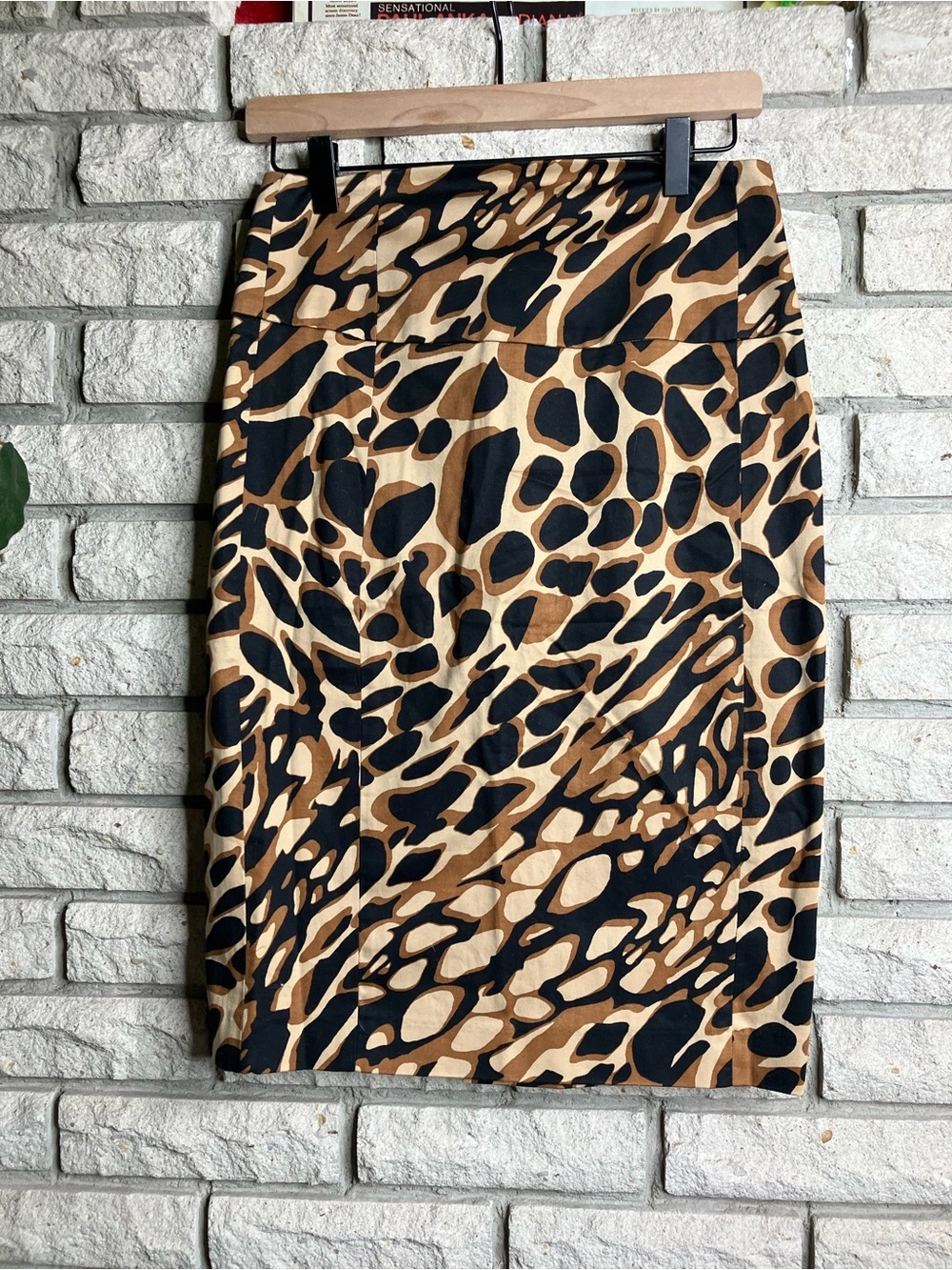 Y2K Express Leopard Print Pencil Skirt